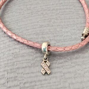 Pandora Swarovski Pink Ribbon Charm